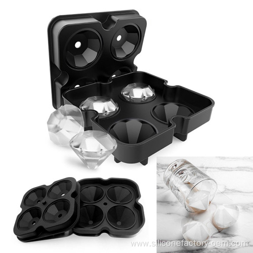 Silicone Ice Cube Trays Diamond Molds